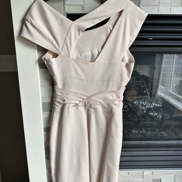 REISS blush light pink dress with cutouts - Picture 3 of 4